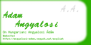 adam angyalosi business card